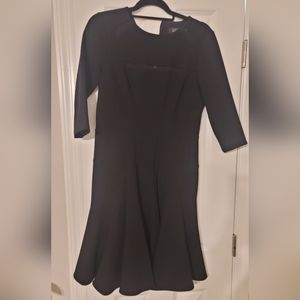 Rickie Freeman for Teri Jon 3/4 sleeve crepe midi dress, size 8